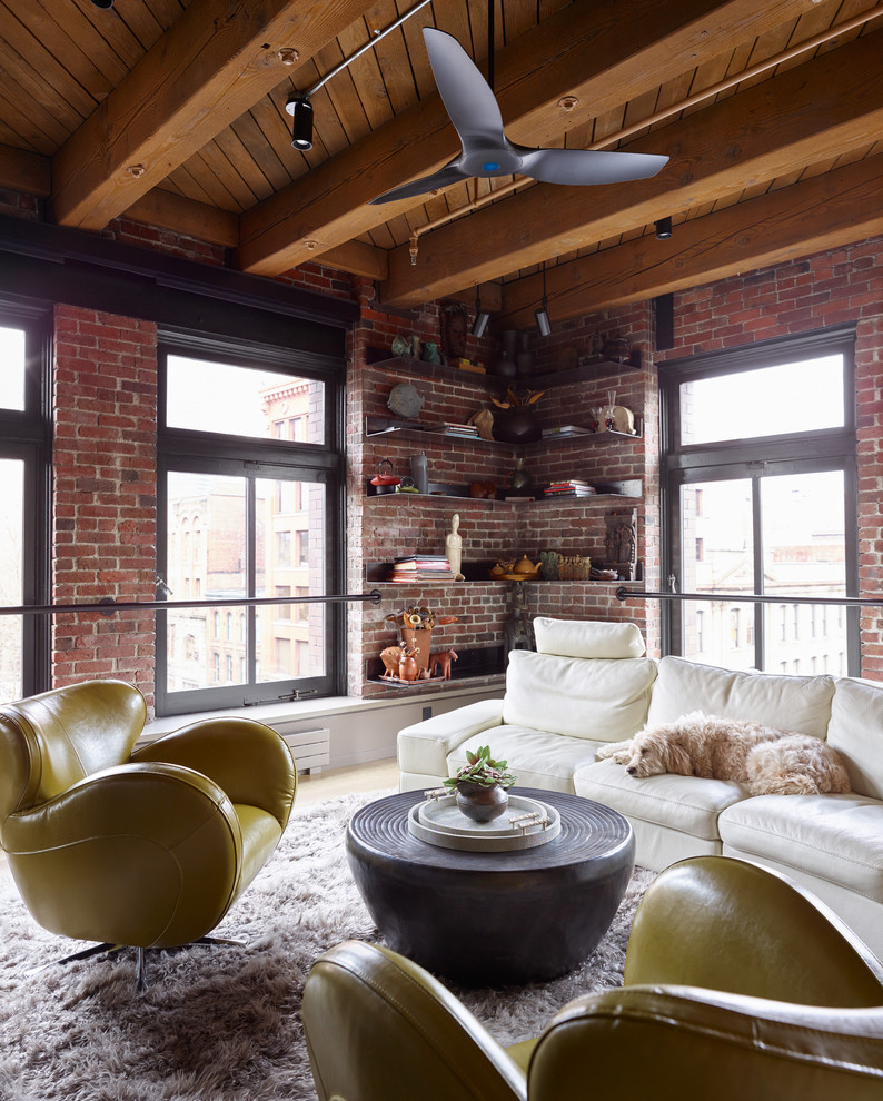 This is an example of an industrial living room in Seattle.