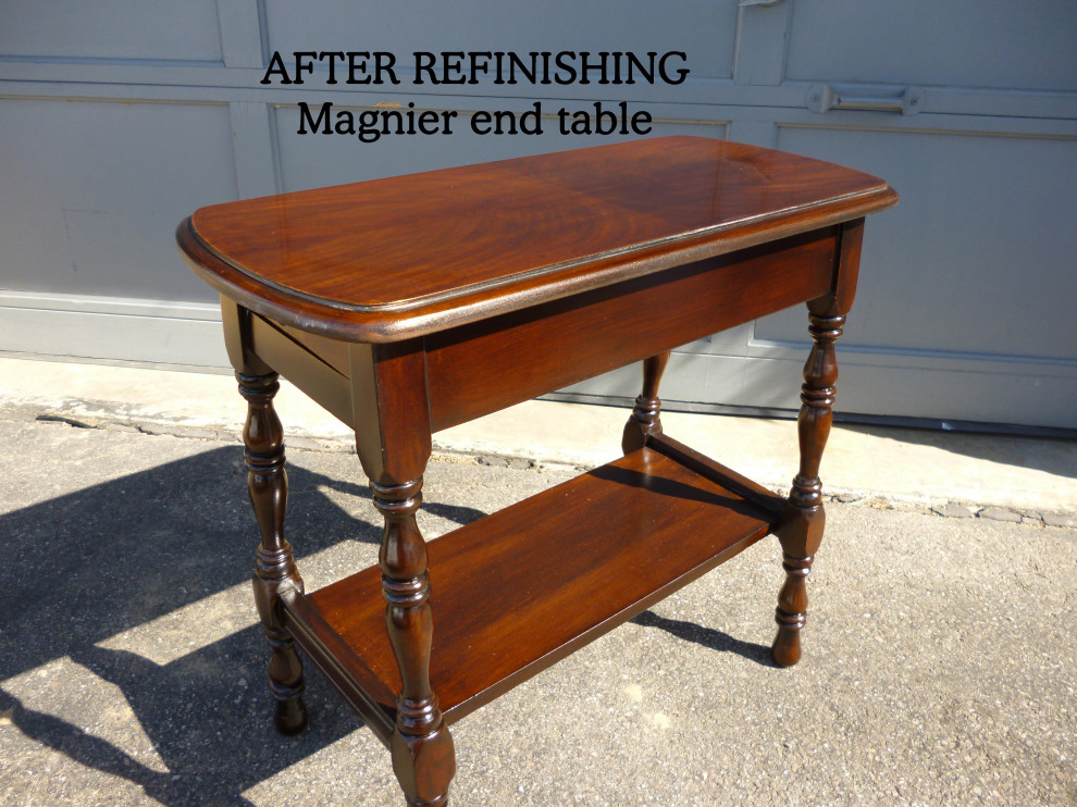 Magnier end table refinishing