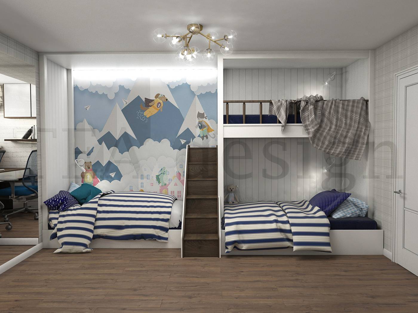 Детская для 3-х мальчиков