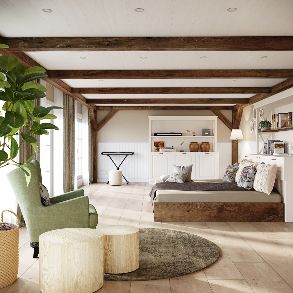 Дизайн-проект загородного дома 77,25 кв.м. в г. Симферополь в стиле кантри