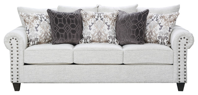 Simmons Upholstery Della Linen Queen Sleeper Transitional Simmons Upholstery Della Linen Queen Sleeper