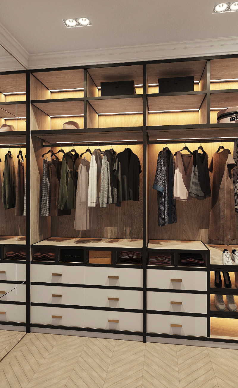 Двухэтажный дом в современной классике