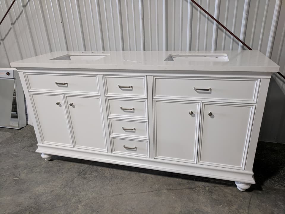 Luxury Vinyl Plank with Bathroom Vanity