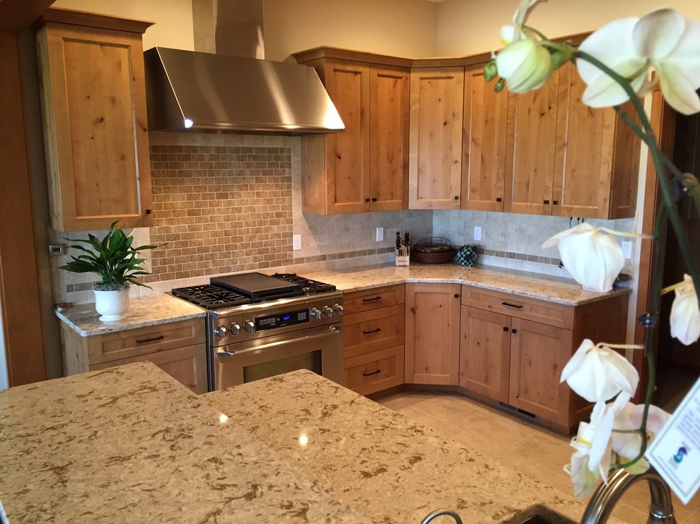 Custom tile backsplash - Transitional - Kitchen - Seattle - by Conner's