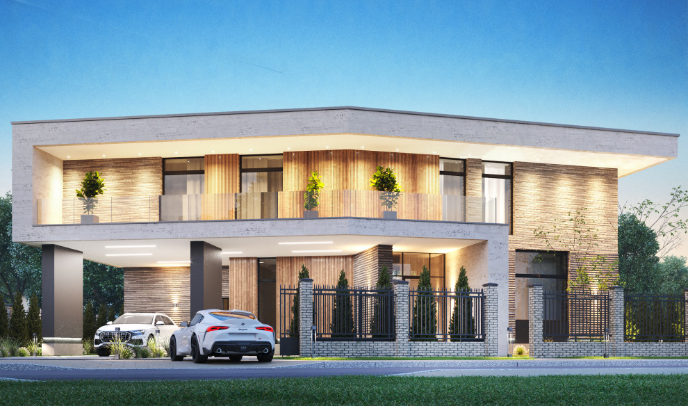 Архитектурный проект коттеджа 600м в КП Президент