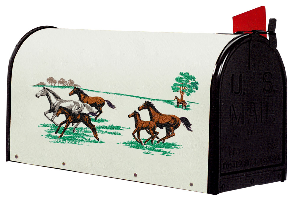 Bacova Fiberglass Wrapped Mailbox, Runninghorses Farmhouse