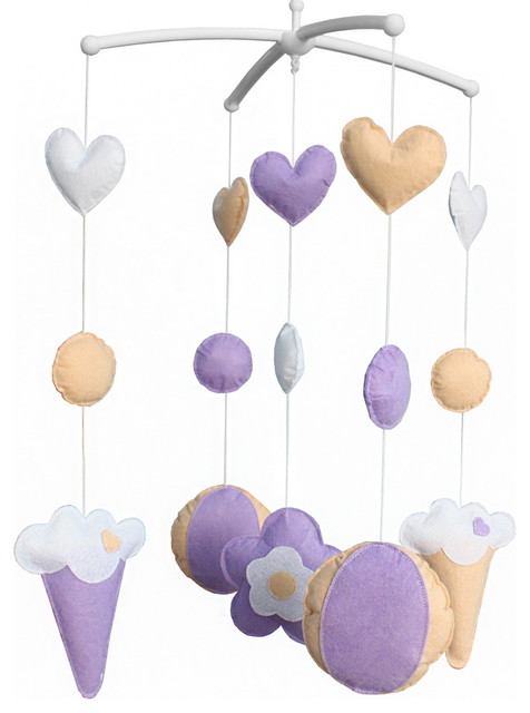 purple baby mobile
