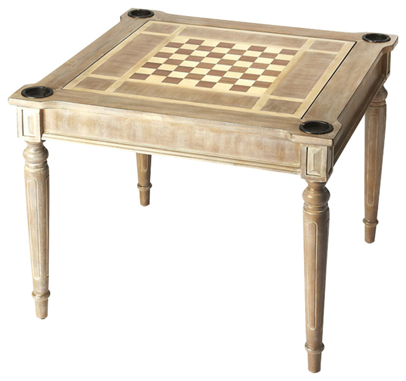 Offex Transitional Square Multi, Game Card Table, Gray Traditional