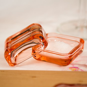 Vitriini Small Glass Box Salmon PInk