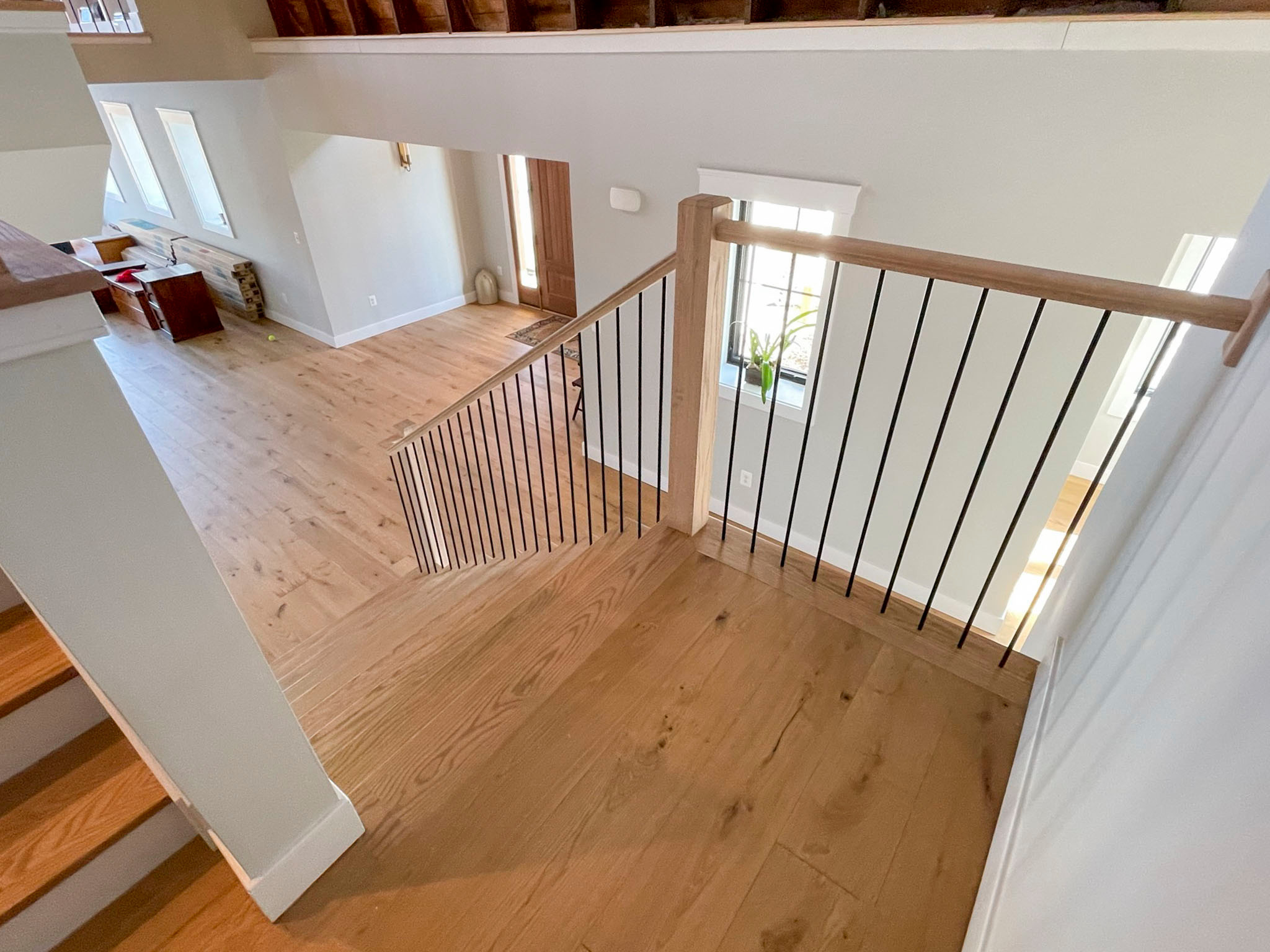 102_Straight-Freestanding Stairs/Landing in Barn Style Home, Leesburg VA 20175