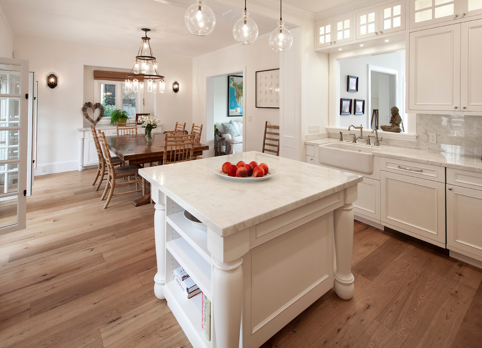 Design ideas for an arts and crafts kitchen in Santa Barbara.