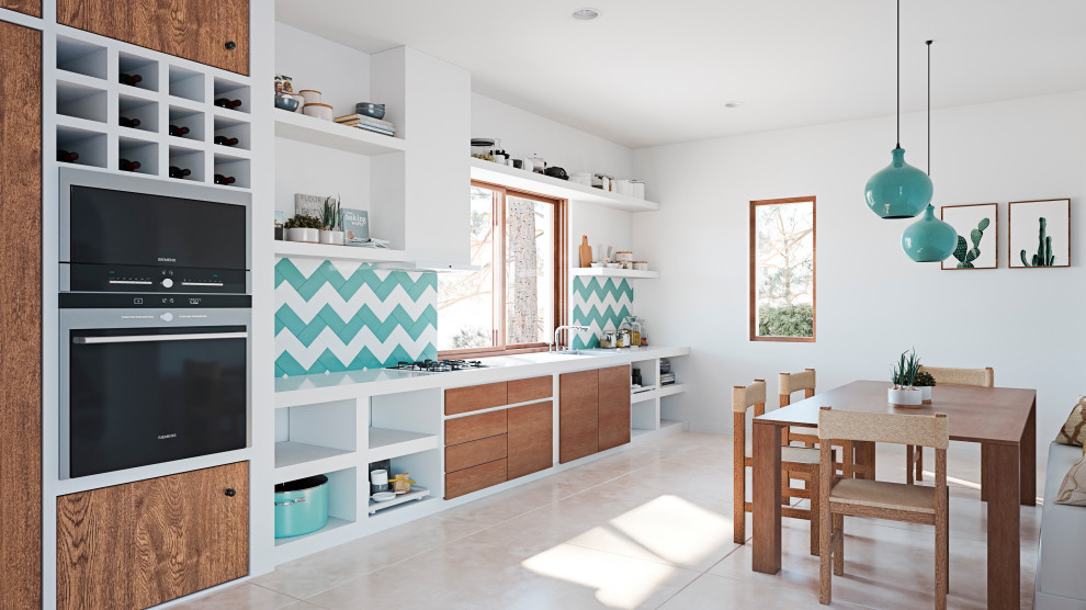 This is an example of a mediterranean kitchen in Valencia.