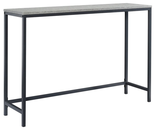Narrow Metal Frame Console Table, Narrow Console Table White Oak