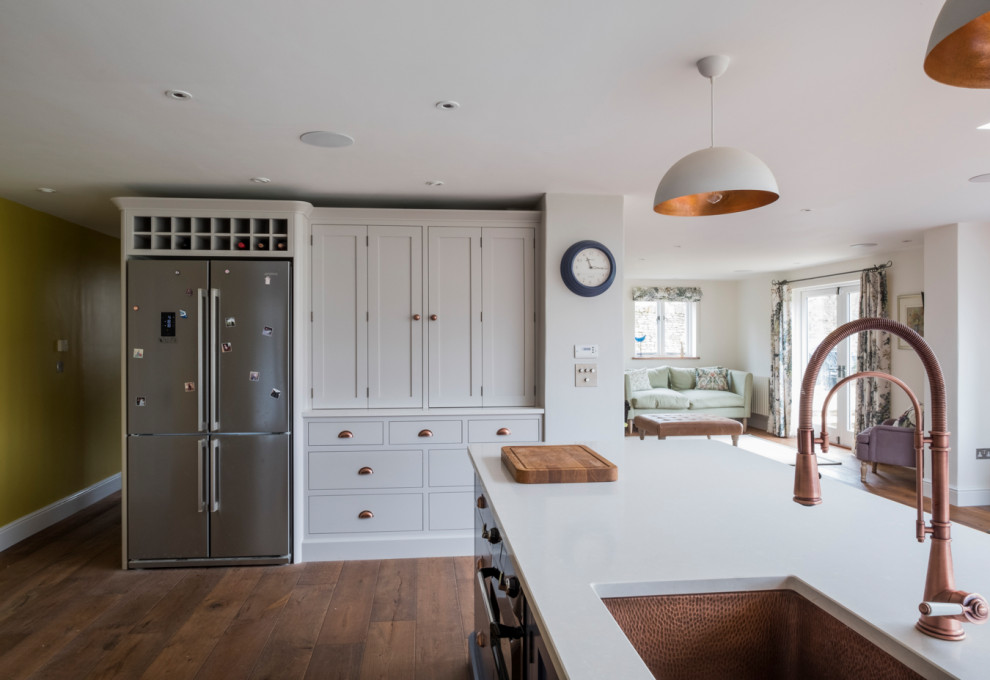 This is an example of a contemporary kitchen in Gloucestershire.