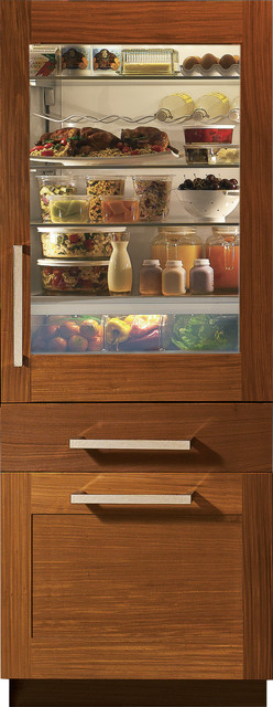 GE Monogram 30-Inch Fully Integrated Glass-Door Refrigerator