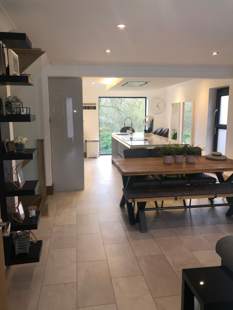 Open Plan Kitchen, Dining Room, Family Room modern-kitchen