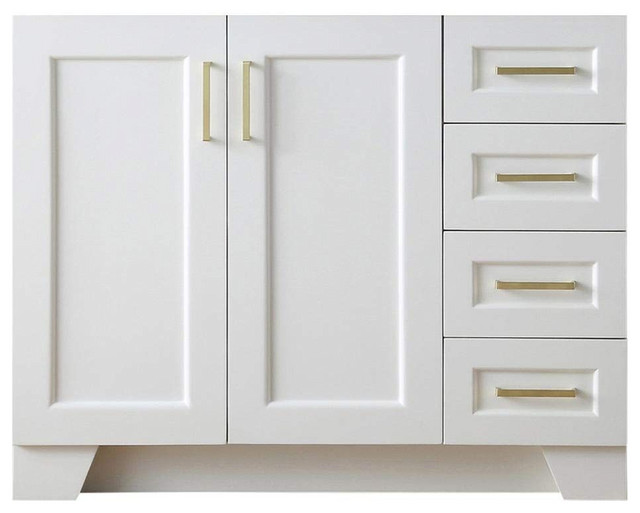 Ariel Taylor 42 White Transitional Single Sink Base Cabinet Bathroom Vanities And Consoles By Dream Houzz Ariel Taylor 42 White Transitional, 42 White Vanity No Top
