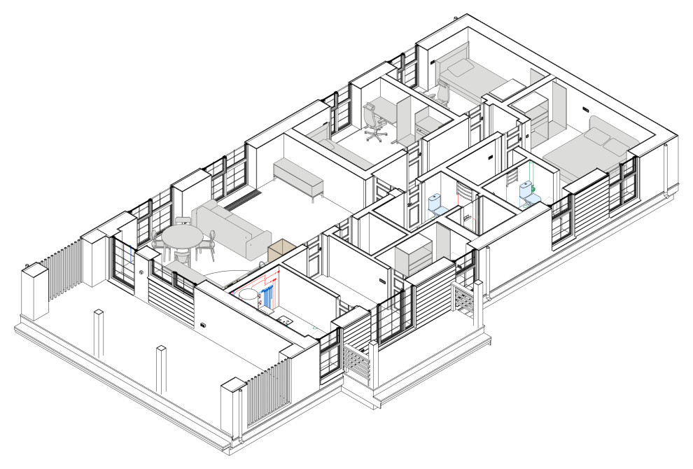 Объемный план 1 этажа