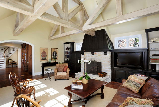 Atherton, California Estate by Markay Johnson Construction french-country-wohnbereich