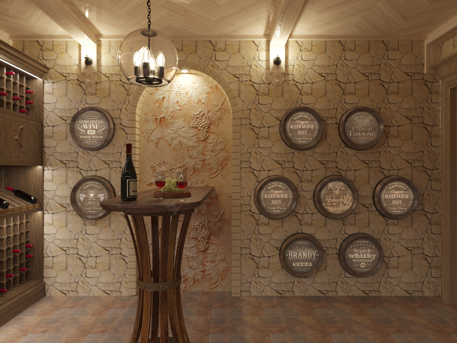 Винный погреб визуализация
