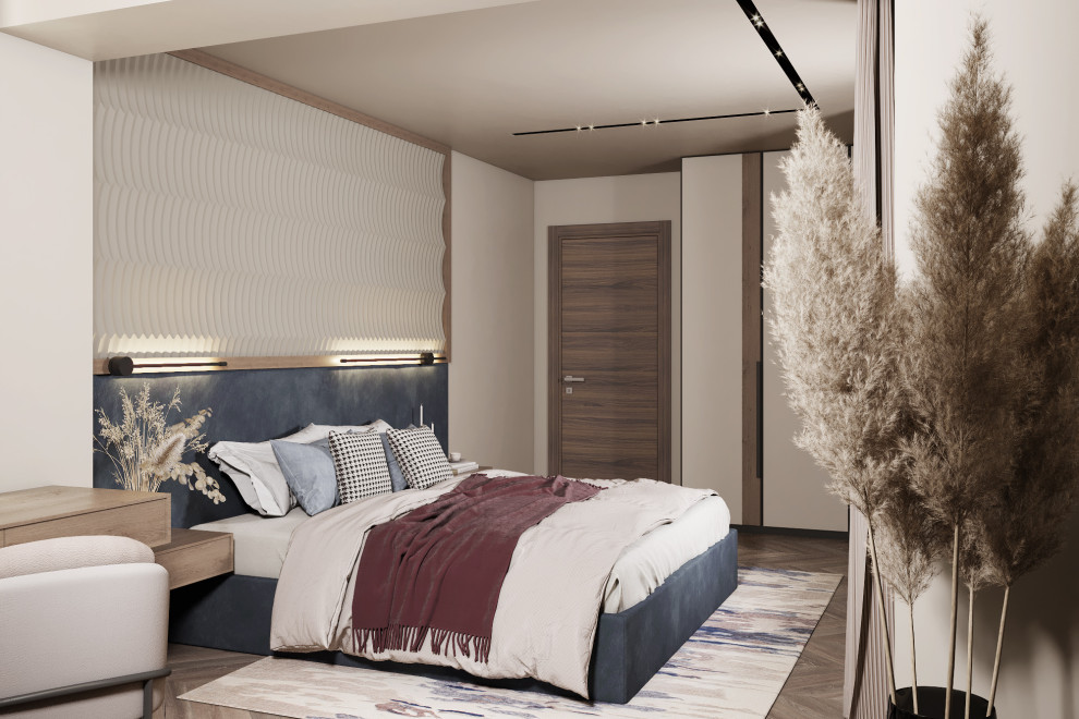 Квартира выполнена в современном стиле