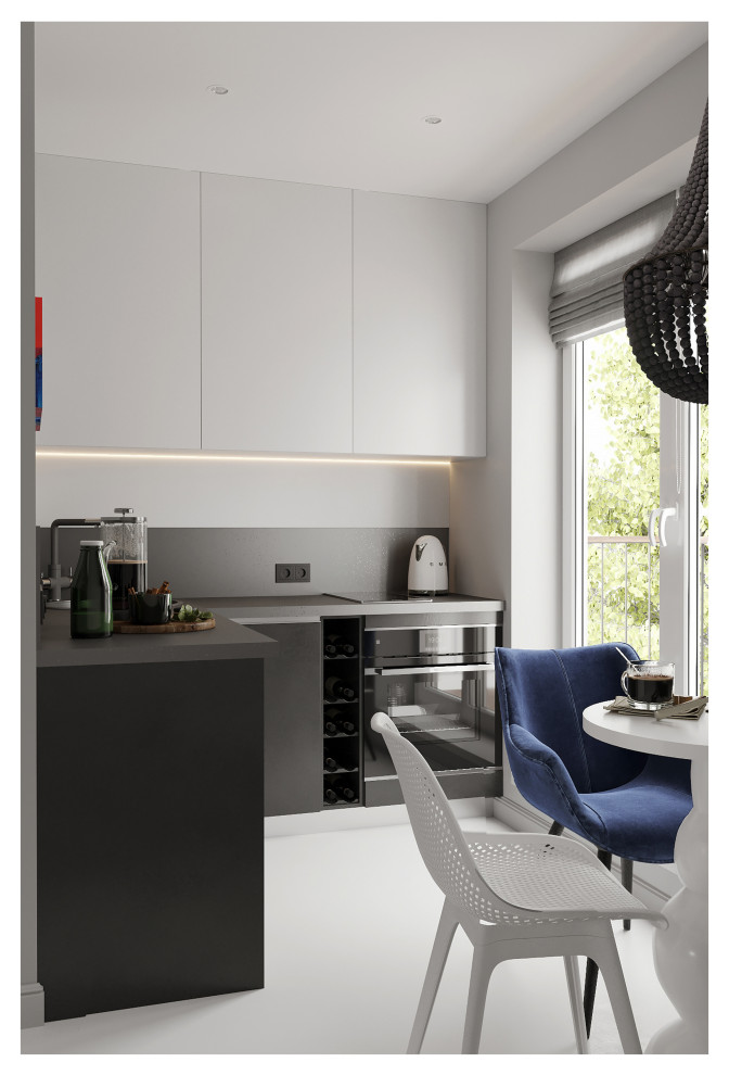 Светлая квартира в панельном доме для молодой девушки