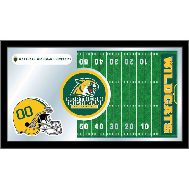 Northern Michigan 15" x 26" Football Mirror by Holland Bar Stool Company