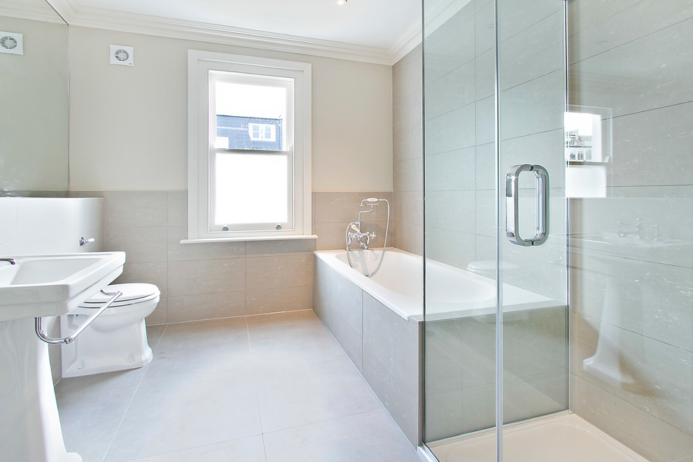 Contemporary bathroom in London.