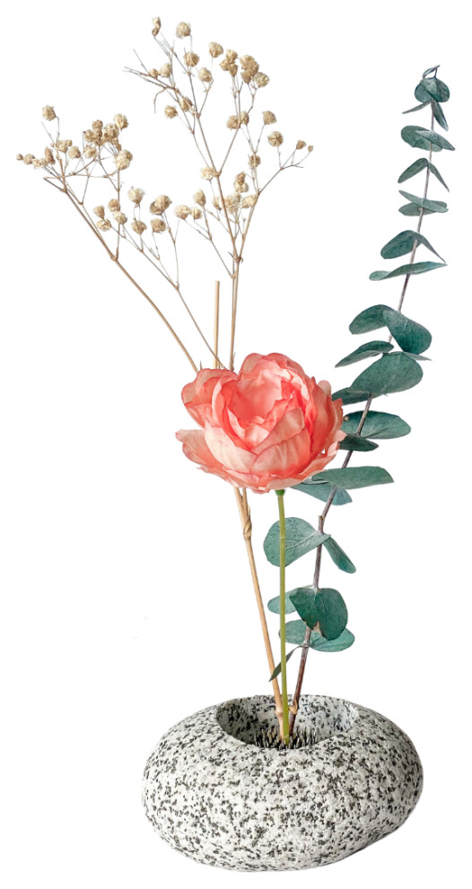 Stone Ikebana Vase Beach Style Vases by Funky Rock Designs Houzz