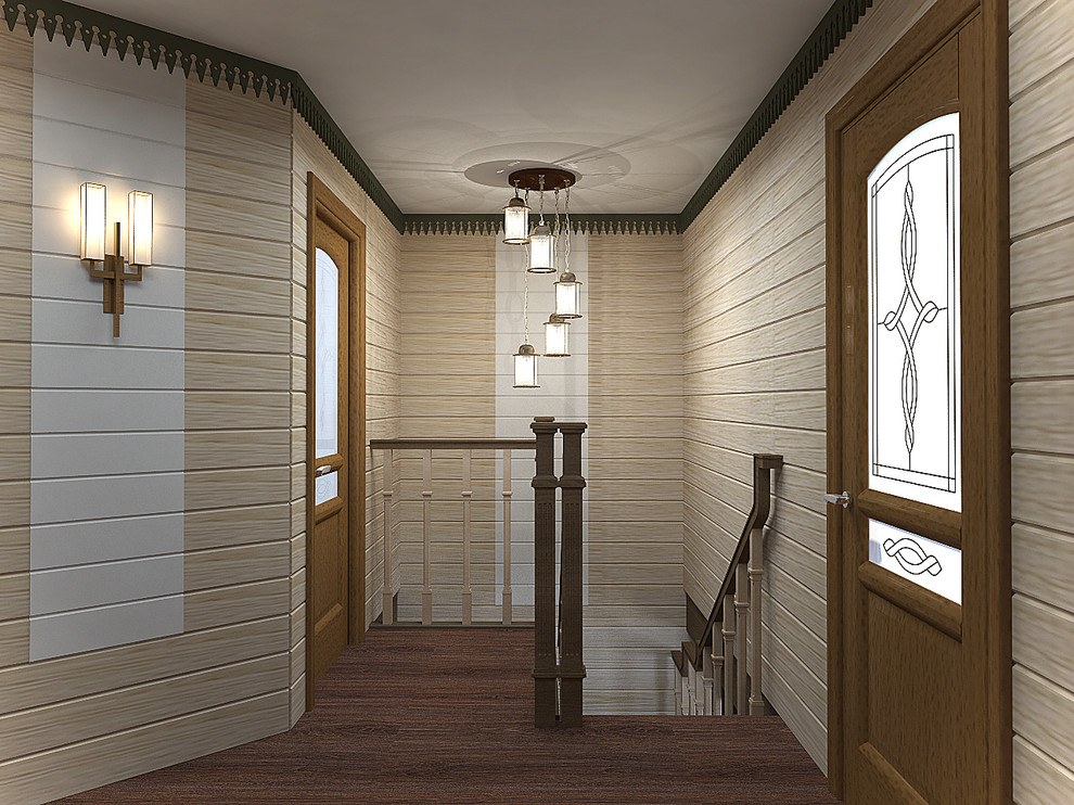 Холл 2 этаж. Вид на лестницу