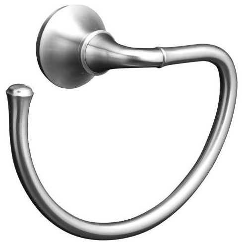 KOHLER K-11277-G Forte Traditional Towel Ring in Brushed Chrome