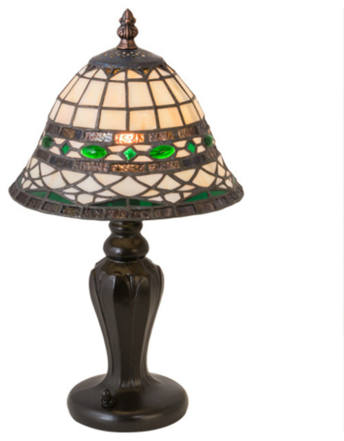 Meyda Tiffany 198767 Tiffany Roman 14" Tall Buffet Table Lamp - Mahogany Bronze