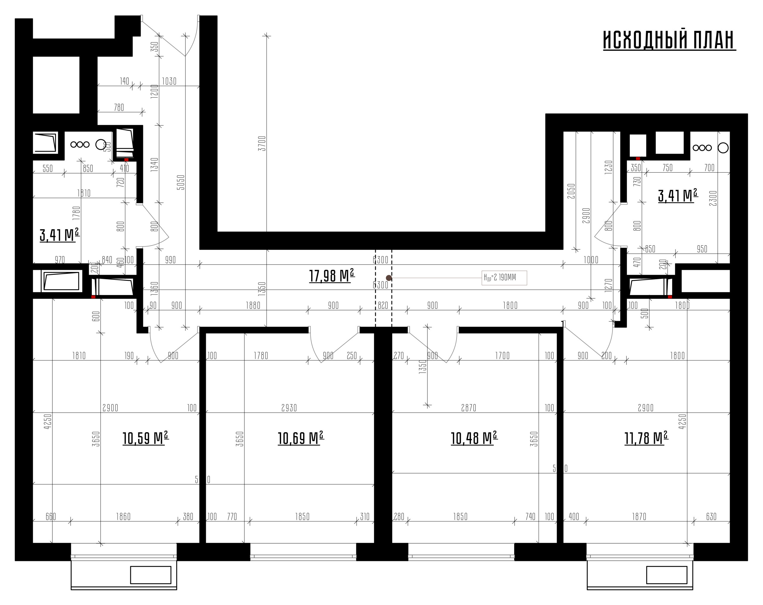 Поиск планировки: 3 плана + финал квартиры с душем для собаки | Houzz Россия