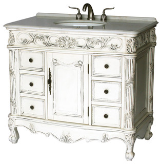 40" Antique Style Single Sink Bathroom Vanity - Victorian ...