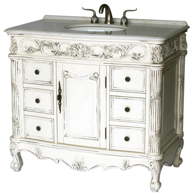 40 Antique Style Single Sink Bathroom Vanity Model 7640 B Victorian Vanities And Consoles By Chinese Arts Inc Houzz - Old Fashioned Bathroom Cabinet
