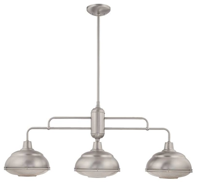 Millennium Lighting Neo Industrial Island Light Beach Style Millennium Lighting Neo Industrial Island Light Satin Nickel