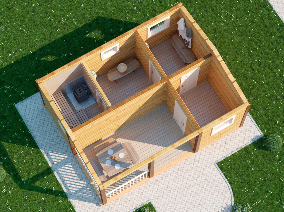 Баня из бруса "Азбука В" проект Московская область