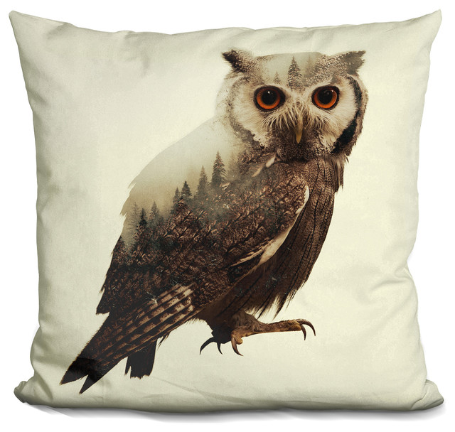Owl Lp Decorative Accent Throw Pillow Rustic Decorative