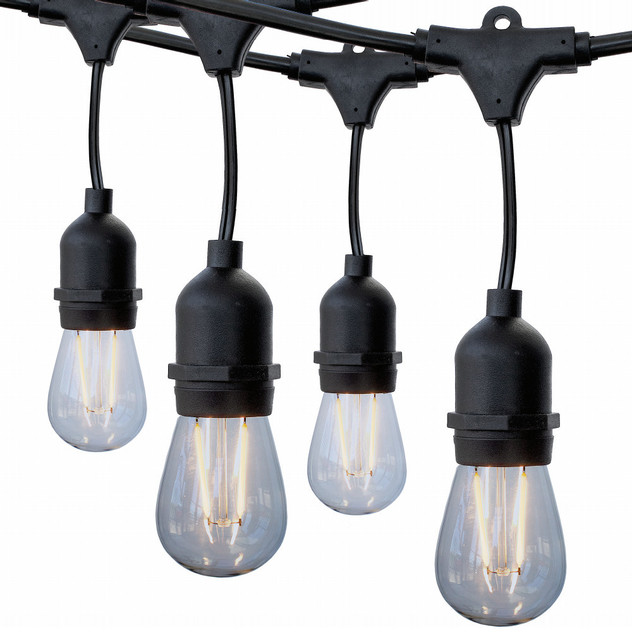 Starry Night Commercial Grade Outdoor String Lights 48 Wired With Starry Night Commercial Grade Outdoor String Lights 48 Wired With 15 Led Light Industrial Rope And By Lampsusa
