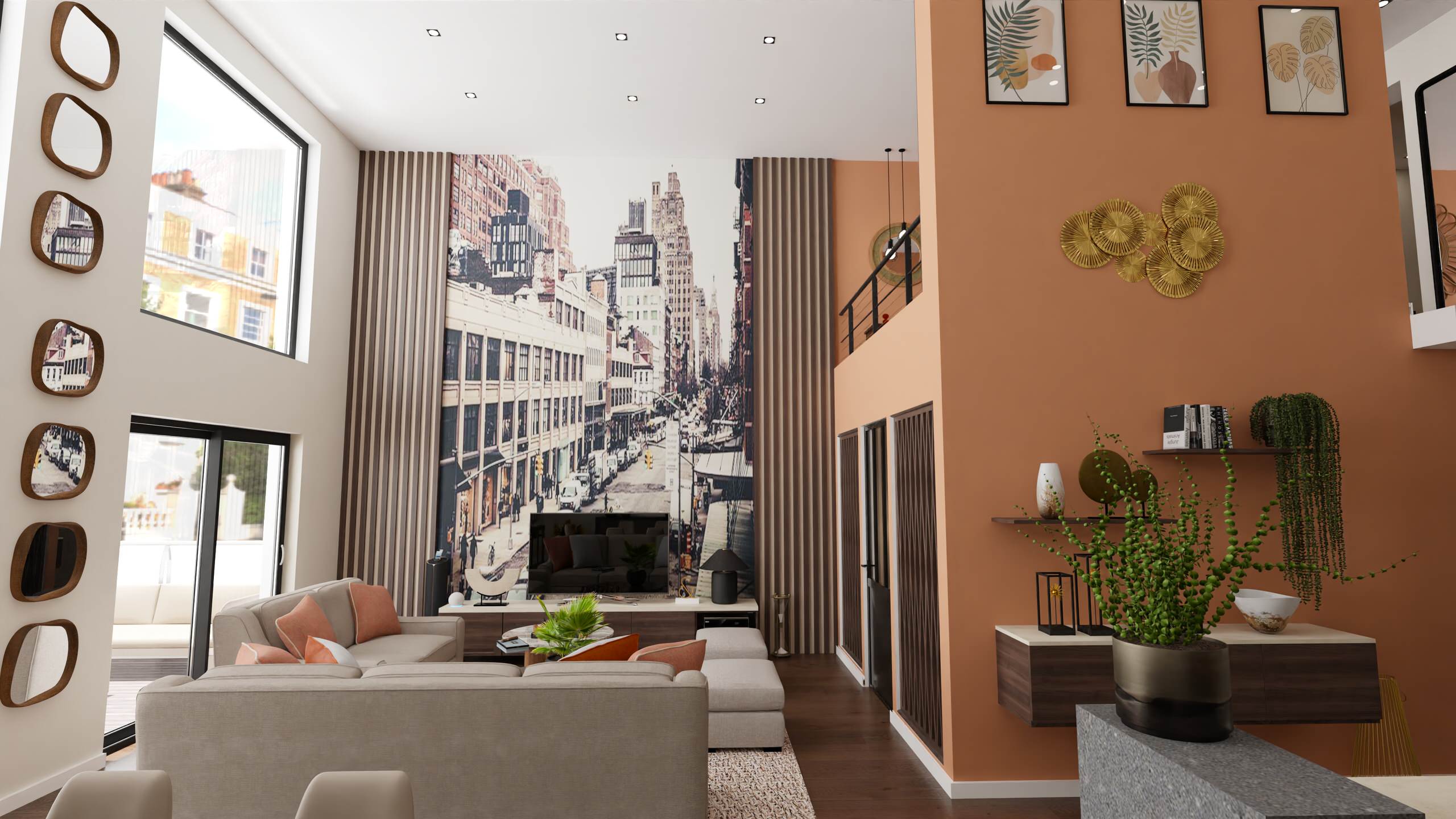 Appartement avec ouvertures façades