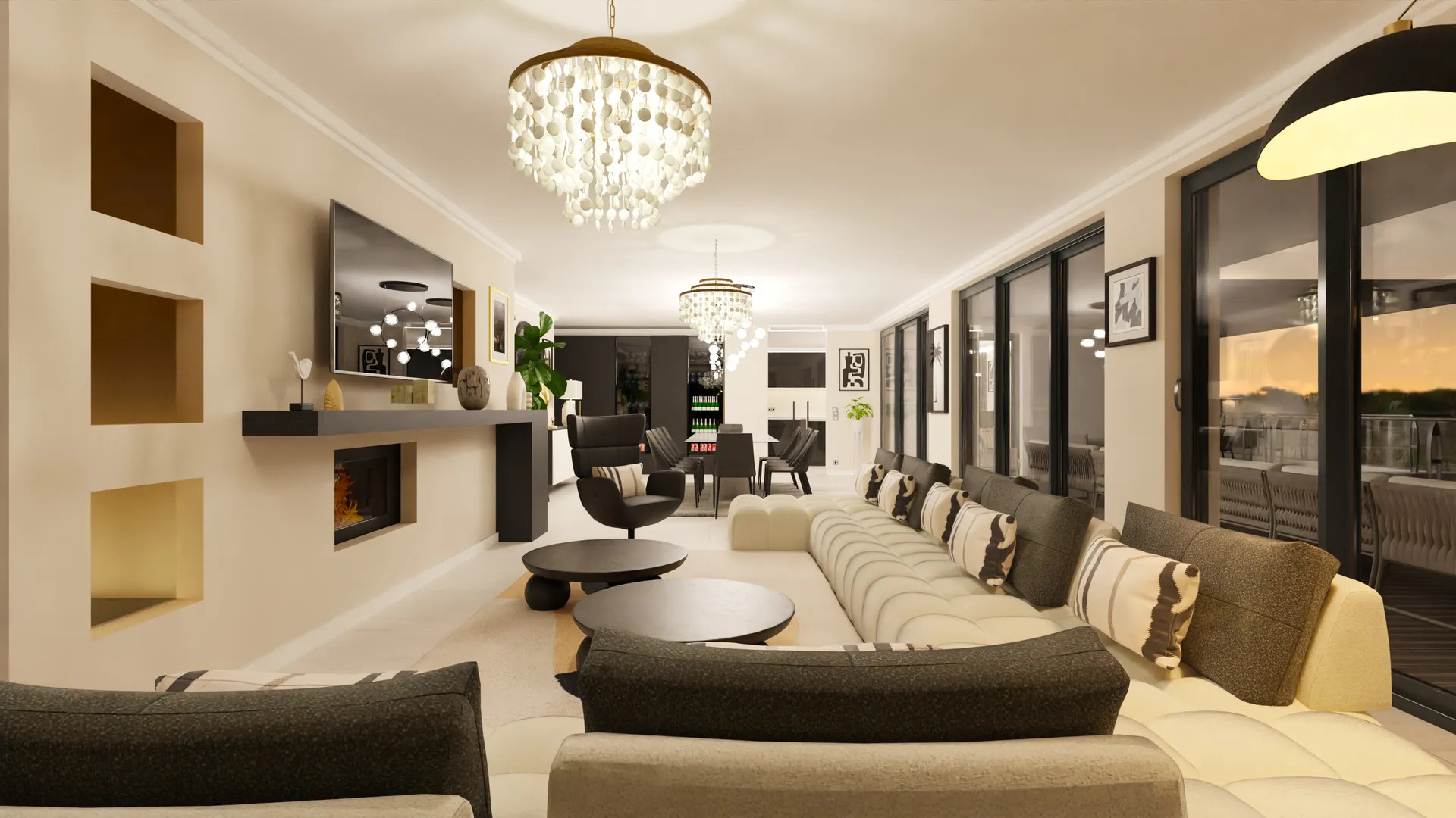 Pièce de vie Villa Alba