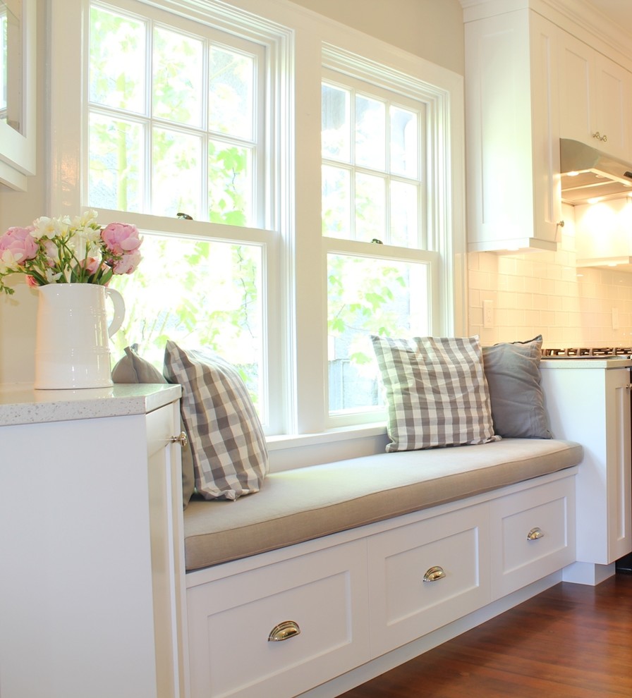Example of a transitional kitchen design in Vancouver