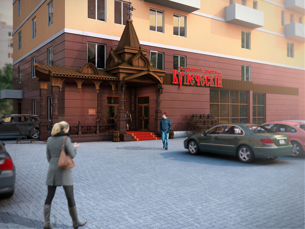 Визуализация входной группы магазина