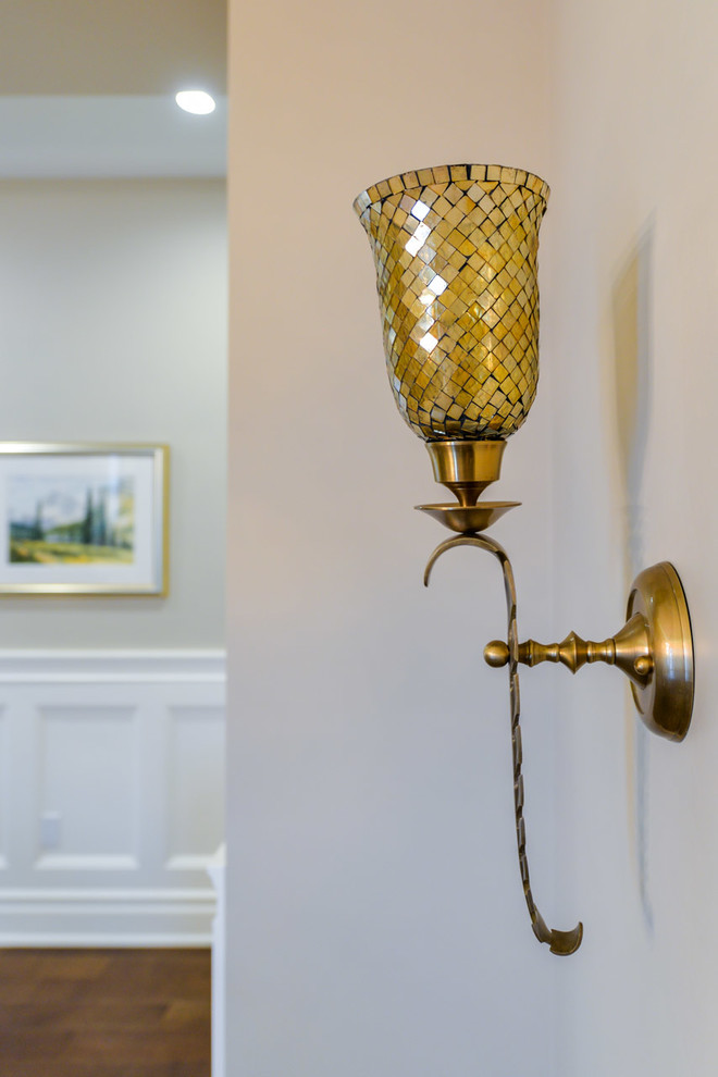 Inspiration for a transitional home design remodel in Edmonton