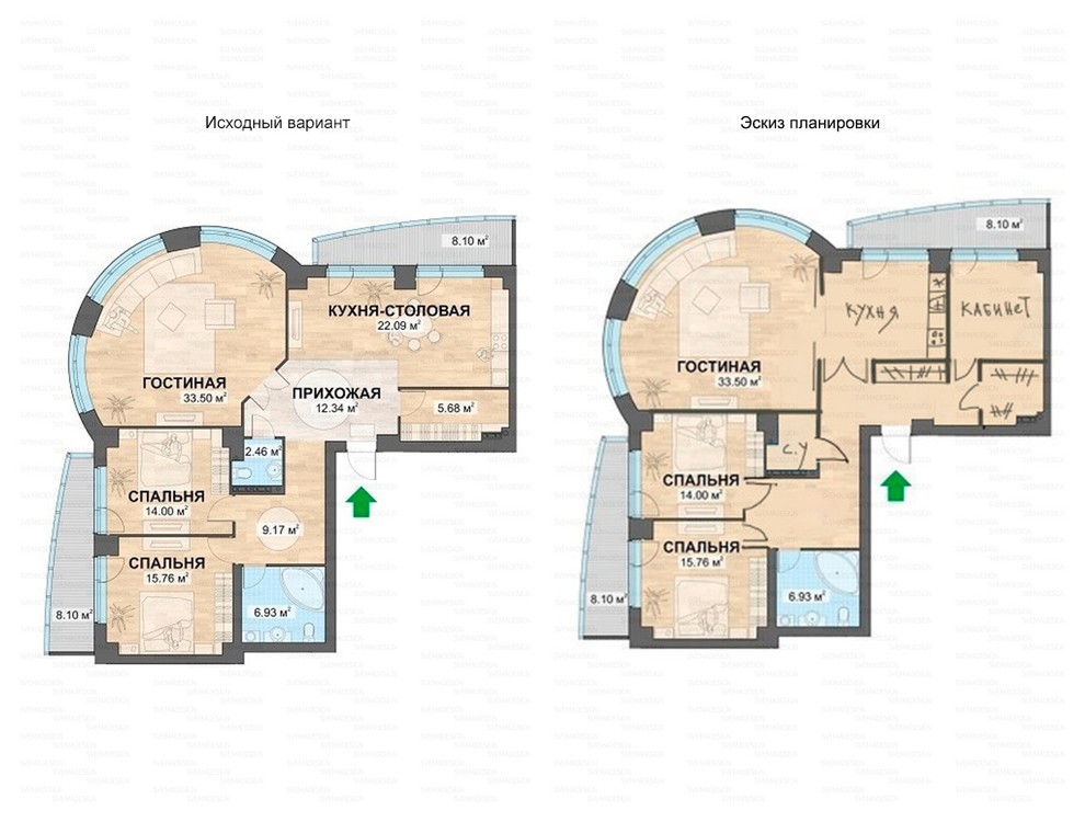 Идеи перепланировки для многокомнатных квартир