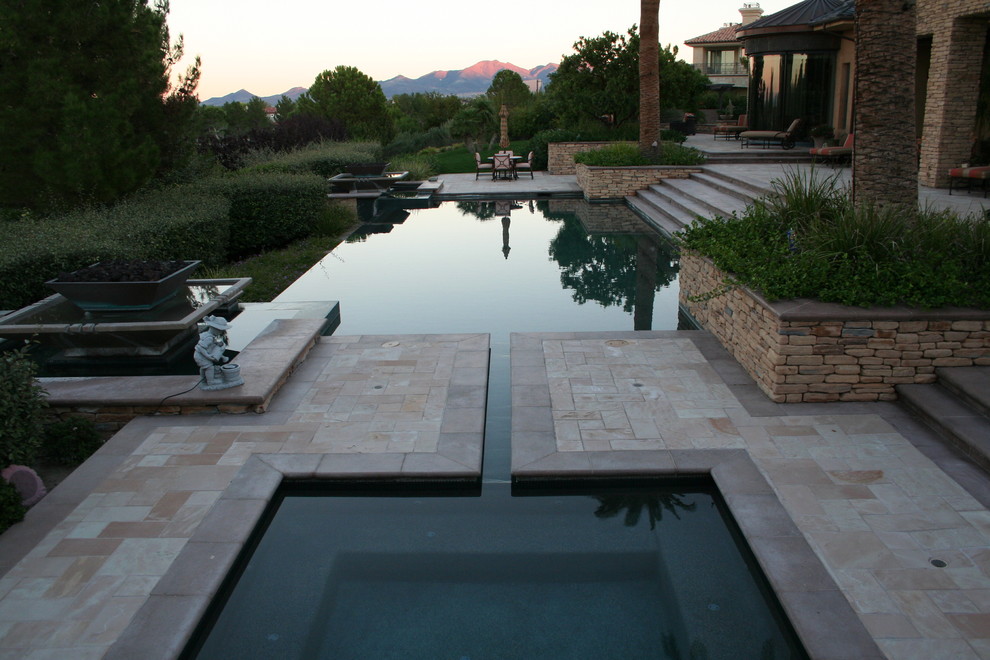 This is an example of a tropical pool in Las Vegas.