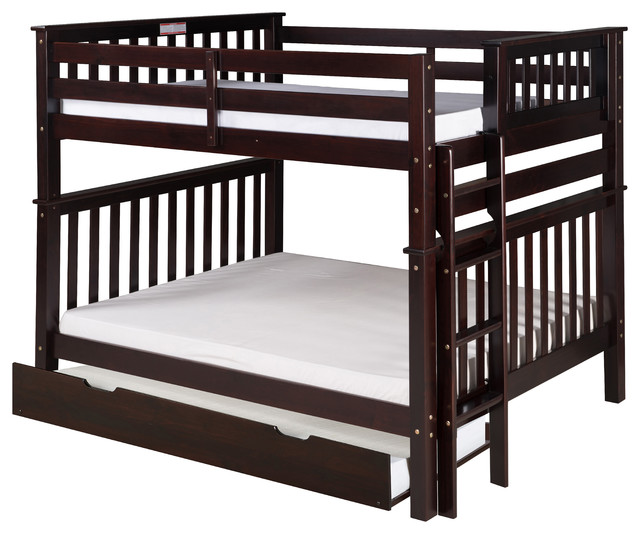 Santa Fe Mission Tall Bunk Bed Full Over End Ladder With Santa Fe Mission Tall Bunk Bed Full Over End Ladder With Twin Trundle Contemporary Beds By Camaflexi