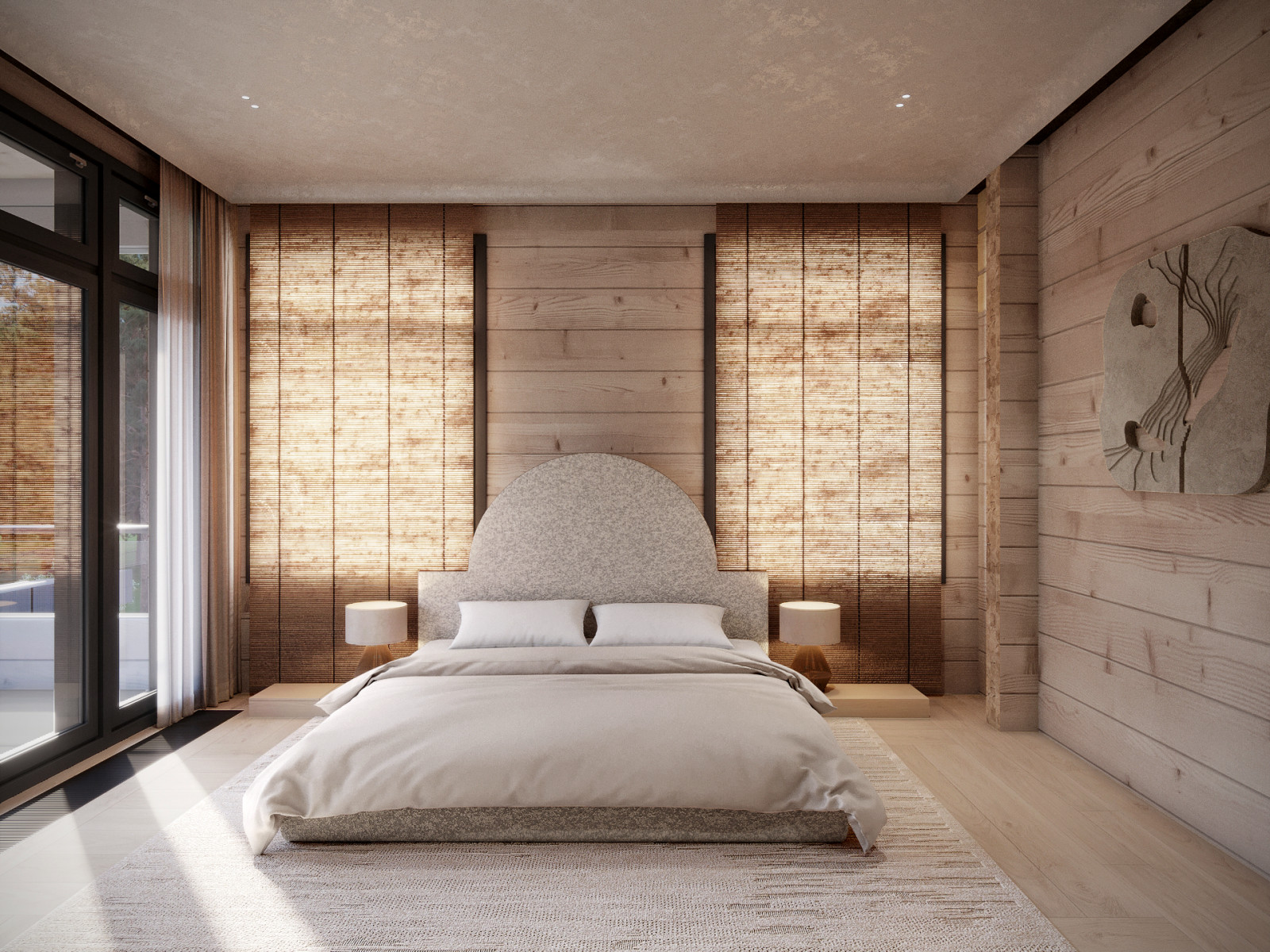 Интерьер подмосковного брусового дома компании Honka