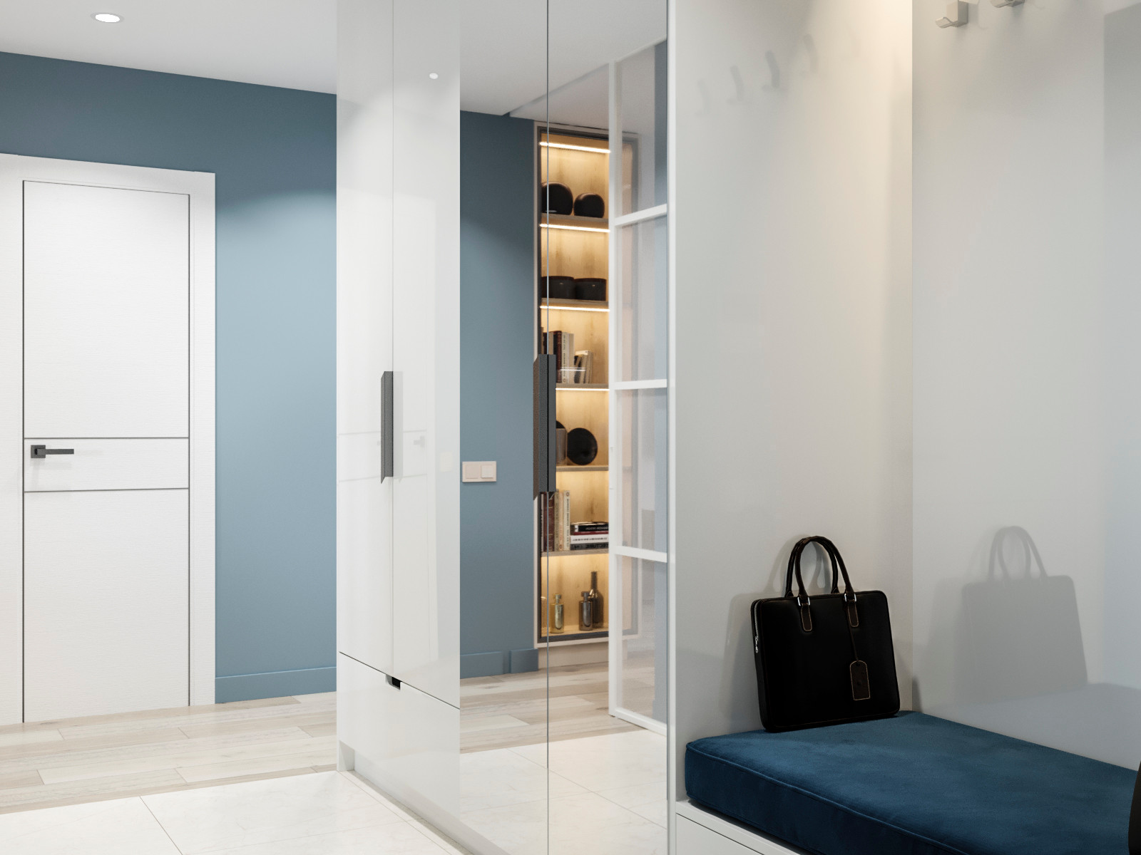 Трехкомнатная квартира в свежих оттенках