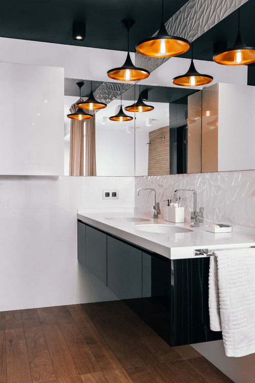 Bright and Inviting: Black Bathroom Vanity Mirrors Ideas